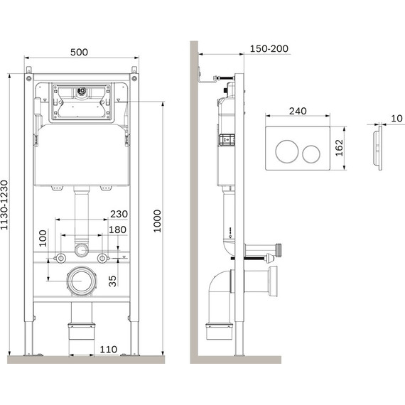 Инсталляция для подвесного унитаза Am.Pm PrimeFit L I012709.0101 - 3 Инсталляция для подвесного унитаза Am.Pm PrimeFit L I012709.0101 фото 3
