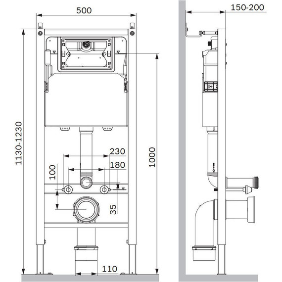 Инсталляция для подвесного унитаза Am.Pm PrimeFit I012709 - 7 Инсталляция для подвесного унитаза Am.Pm PrimeFit I012709 фото 7