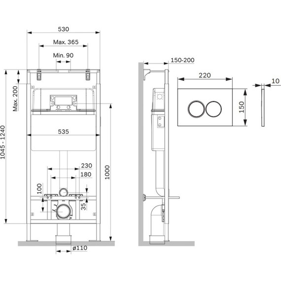 Инсталляция для подвесного унитаза Am.Pm MasterFit ProC L I012710.0138 - 3 Инсталляция для подвесного унитаза Am.Pm MasterFit ProC L I012710.0138 фото 3