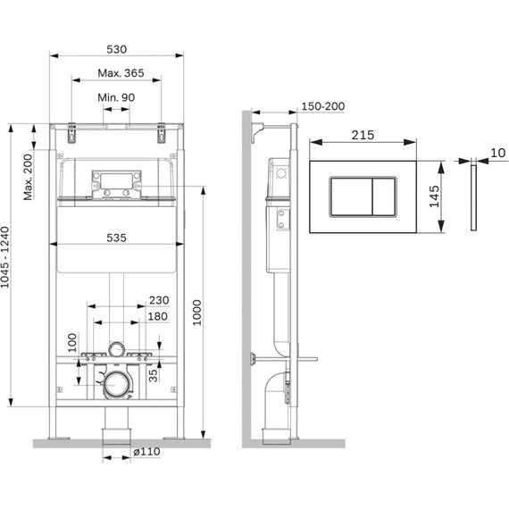 Инсталляция для подвесного унитаза Am.Pm MasterFit ProC S I012710.0231 - 3 Инсталляция для подвесного унитаза Am.Pm MasterFit ProC S I012710.0231 фото 3