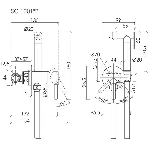 Набор для гигиенического душа Sancos Start SC1001CH - 8 Набор для гигиенического душа Sancos Start SC1001CH фото 8