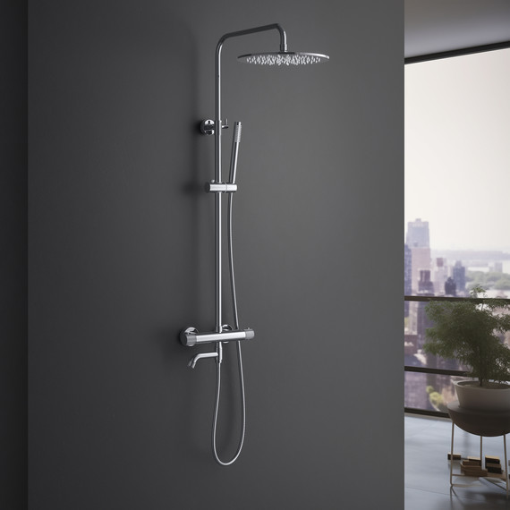 Душевая стойка для ванны с термостатом Timo Saona SX-2380/00 - 3 Душевая стойка для ванны с термостатом Timo Saona SX-2380/00 фото 3