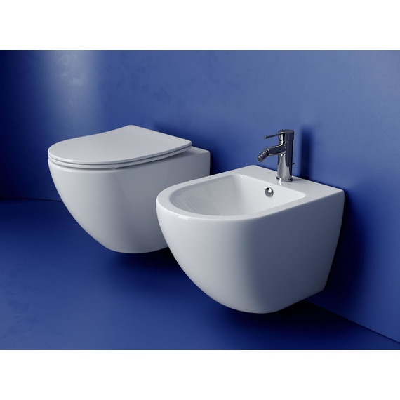 Унитаз подвесной безободковый ceramicanova Metropol CN4002T с тонкой крышкой микролифт фото 10