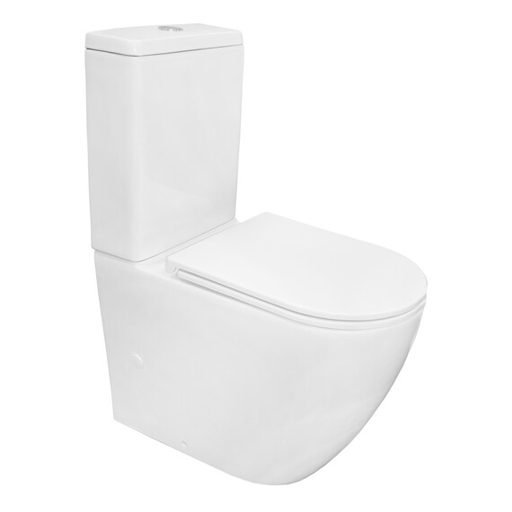 Унитаз-компакт безободковый Azario Grado AZ-2141 UQ1 с крышкой микролифт фото 9