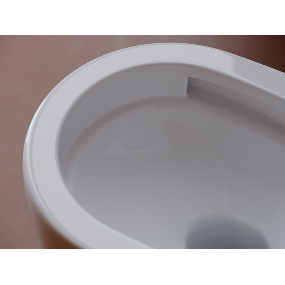 Унитаз подвесной безободковый ceramicanova Up CN4007 с тонкой крышкой микролифт, Цвет производителя: белый фото 7