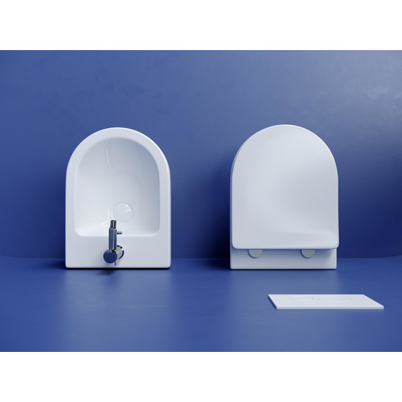 Унитаз подвесной безободковый ceramicanova Metropol CN4002T с тонкой крышкой микролифт фото 13