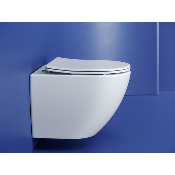 Унитаз подвесной безободковый ceramicanova Metropol CN4002T с тонкой крышкой микролифт фото 5