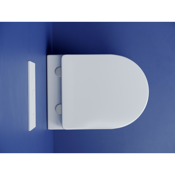 Унитаз подвесной безободковый ceramicanova Metropol CN4002T с тонкой крышкой микролифт фото 4