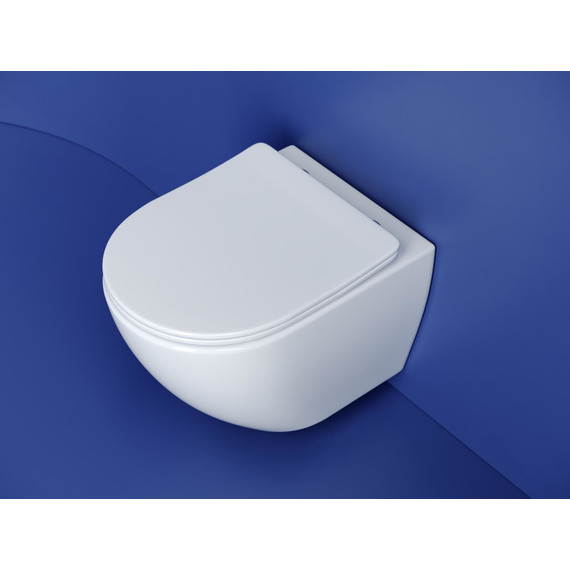 Унитаз подвесной безободковый ceramicanova Metropol CN4002T с тонкой крышкой микролифт фото 2