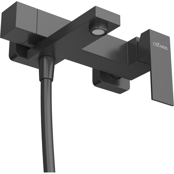 Смеситель для ванны Cezares SLIDER-VD-NOP, чёрный матовый, Цвет производителя: чёрный матовый фото 4