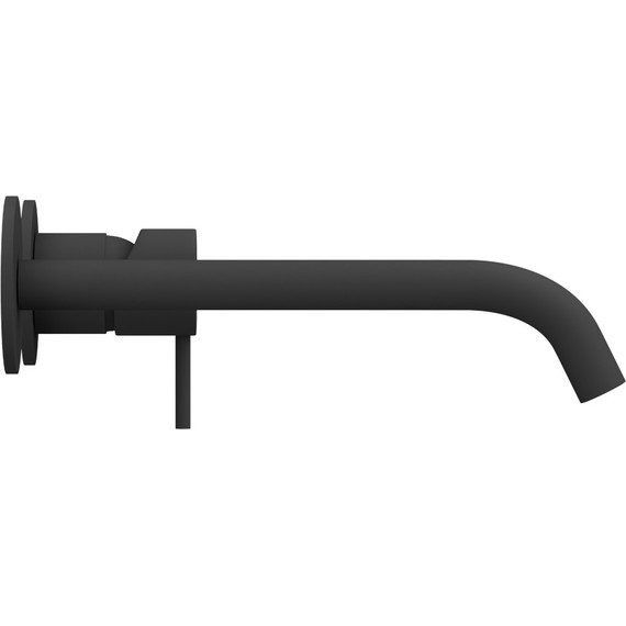 Смеситель для раковины настенный Cezares LEAF-BLI2-20-L-NOP (со скрытой частью) чёрный матовый фото 6