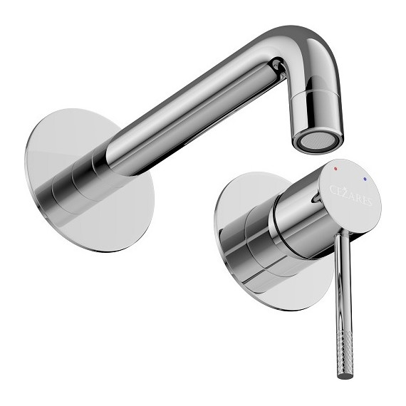 Смеситель для раковины настенный Cezares RELAX-BLI2-1-01-W0 (со скрытой частью), Цвет производителя: хром фото 3