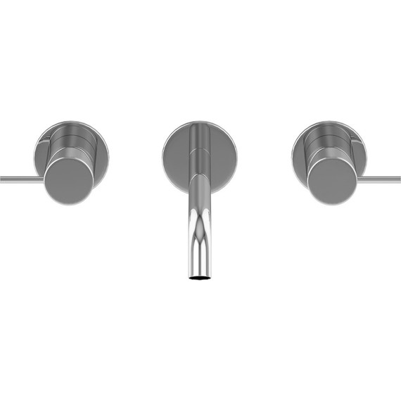 Смеситель для раковины настенный Cezares LEAF-BLI3L-20-L-01-W0 (со скрытой частью) фото 3