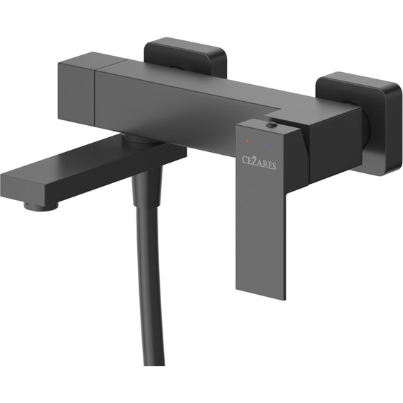 Смеситель для ванны Cezares SLIDER-VD-NOP, чёрный матовый, Цвет производителя: чёрный матовый фото 3