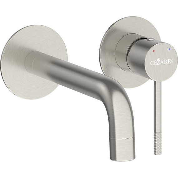 Смеситель для раковины настенный Cezares RELAX-BLI2-1-IN-W0 (со скрытой частью) сатин, Цвет производителя: сатин фото 2