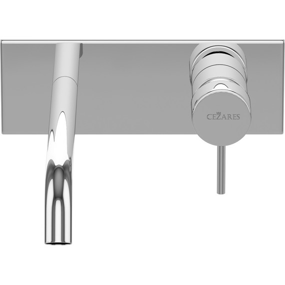 Смеситель для раковины настенный Cezares LEAF-BLI1-L-01-W0 (со скрытой частью) фото 3