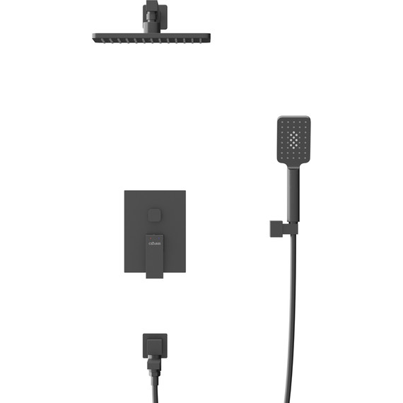 Душевая система для ванны Cezares SLIDER-VDSET-NOP, чёрный матовый, Цвет производителя: чёрный матовый фото 8