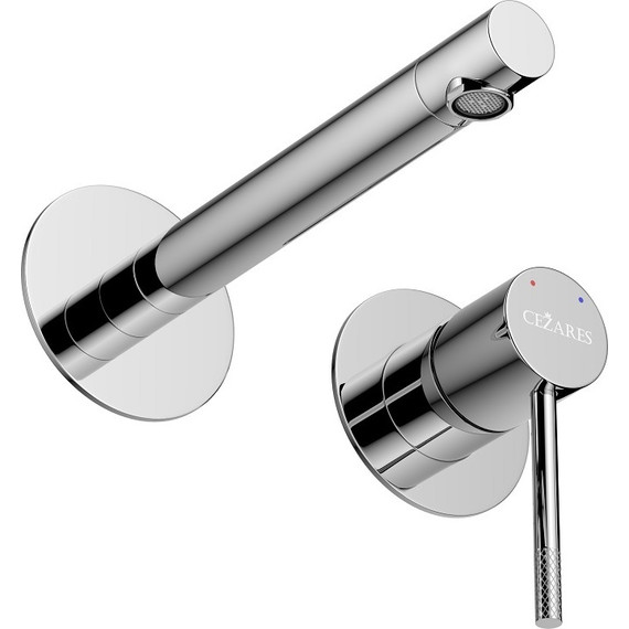 Смеситель для раковины настенный Cezares RELAX-BLI2-2-01-W0 (со скрытой частью), Цвет производителя: хром фото 3
