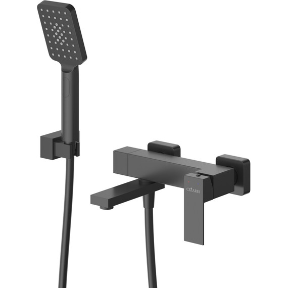 Смеситель для ванны Cezares SLIDER-VD-NOP, чёрный матовый, Цвет производителя: чёрный матовый фото 