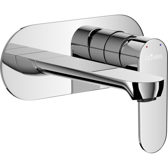Смеситель для раковины настенный Cezares STYLUS-BLI1-01-W0 (со скрытой частью), Цвет производителя: хром фото 2