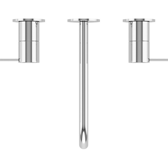 Смеситель для раковины настенный Cezares LEAF-BLI3L-20-L-01-W0 (со скрытой частью) фото 4
