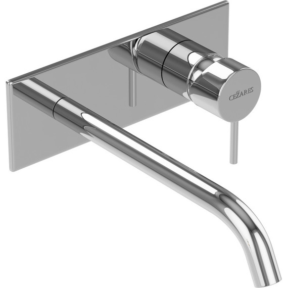 Смеситель для раковины настенный Cezares LEAF-BLI1-L-01-W0 (со скрытой частью) фото 2