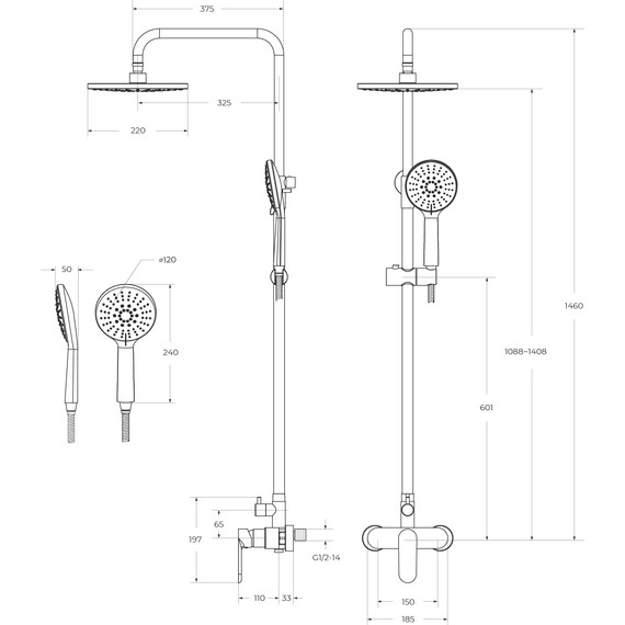Душевая стойка Cezares STYLUS-CD-01, Цвет производителя: хром - 6 Душевая стойка Cezares STYLUS-CD-01, Цвет производителя: хром фото 6