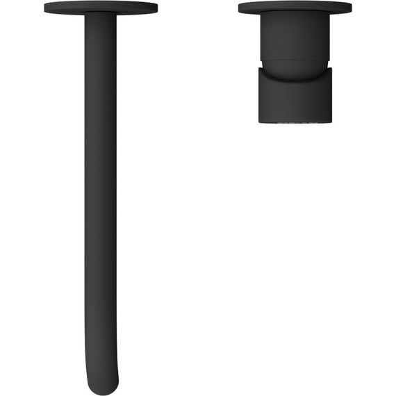 Смеситель для раковины настенный Cezares LEAF-BLI2-20-L-NOP (со скрытой частью) чёрный матовый фото 4