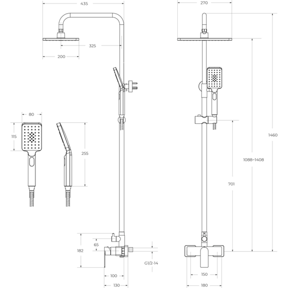 Душевая стойка Cezares SLIDER-CD-01, Цвет производителя: хром фото 6