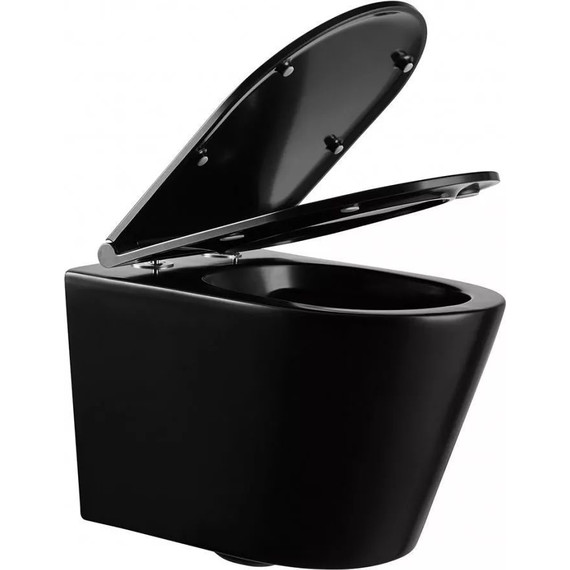 Инсталляция с подвесным унитазом комплект: TECEbase 2.0 9400414 с подвесным безободковым унитазом Abber Bequem AC1102MB сиденье микролифт, крепление, кнопка смыва чёрная матовая - 7 Инсталляция с подвесным унитазом комплект: TECEbase 2.0 9400414 с подвесным безободковым унитазом Abber Bequem AC1102MB сиденье микролифт, крепление, кнопка смыва чёрная матовая фото 7