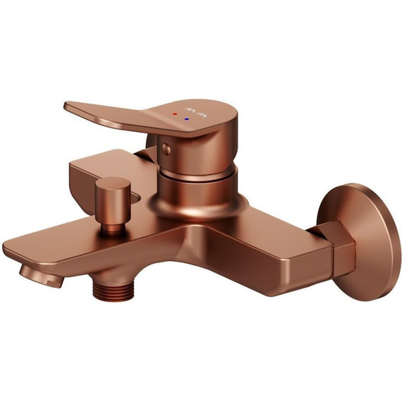 Смеситель для ванны AM.PM X-Joy F85A10044, розовое золото, Цвет производителя: розовое золото фото 