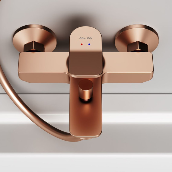 Смеситель для ванны AM.PM X-Joy F85A10044, розовое золото, Цвет производителя: розовое золото фото 8