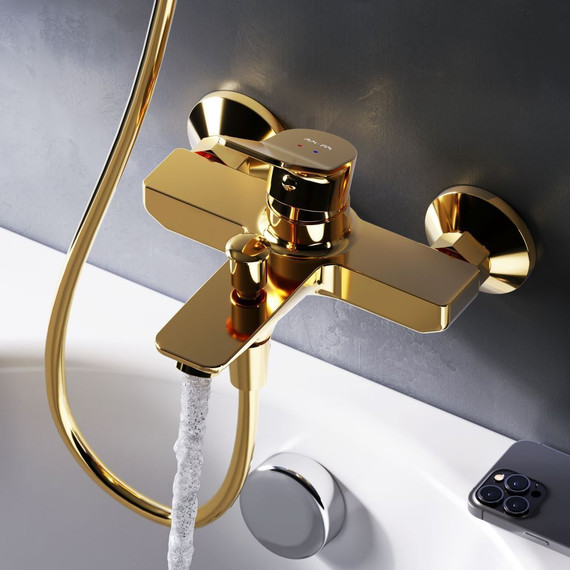 Смеситель для ванны AM.PM X-Joy F85A10099, золото, Цвет производителя: золото фото 4