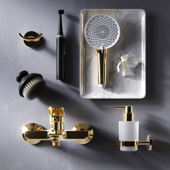 Смеситель для ванны AM.PM X-Joy F85A10099, золото, Цвет производителя: золото фото 5