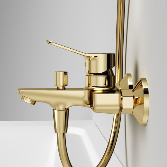 Смеситель для ванны AM.PM X-Joy F85A10099, золото, Цвет производителя: золото фото 8