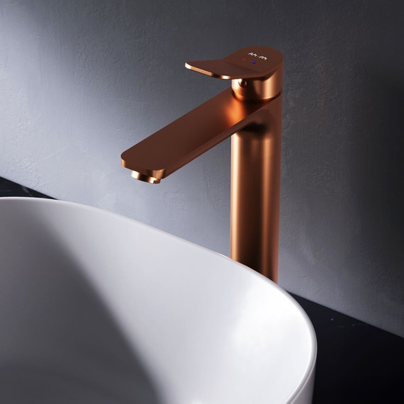 Смеситель для раковины высокий AM.PM X.Joy F85A92044, розовое золото, Цвет производителя: розовое золото фото 3