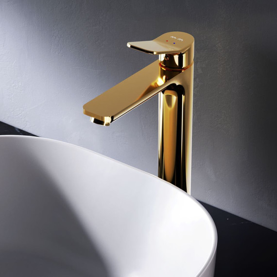 Смеситель для раковины высокий AM.PM X.Joy F85A92099, золото, Цвет производителя: золото - 3 Смеситель для раковины высокий AM.PM X.Joy F85A92099, золото, Цвет производителя: золото фото 3