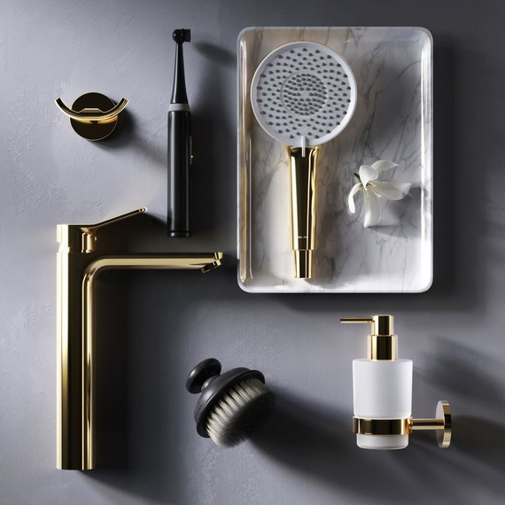 Смеситель для раковины высокий AM.PM X.Joy F85A92099, золото, Цвет производителя: золото - 5 Смеситель для раковины высокий AM.PM X.Joy F85A92099, золото, Цвет производителя: золото фото 5