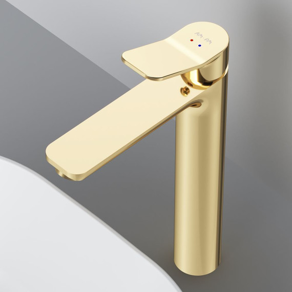 Смеситель для раковины высокий AM.PM X.Joy F85A92099, золото, Цвет производителя: золото - 6 Смеситель для раковины высокий AM.PM X.Joy F85A92099, золото, Цвет производителя: золото фото 6