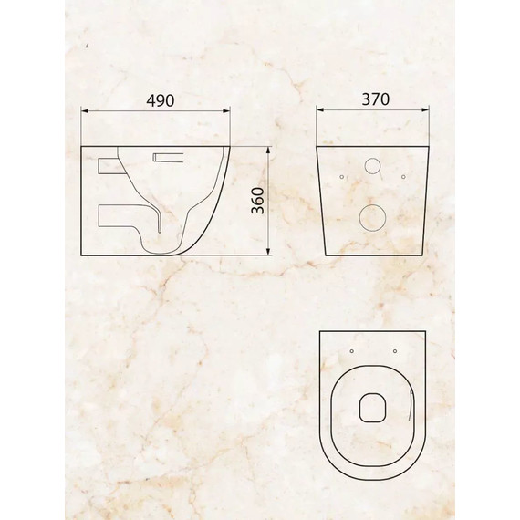 Инсталляция с подвесным унитазом комплект: TECEbase 2.0 9400412 с подвесным безободковым унитазом Sintesi Evi SIN-TS-EVI-152 сиденье микролифт, крепление, кнопка смыва хром глянцевый (система смыва Торнадо) фото 13