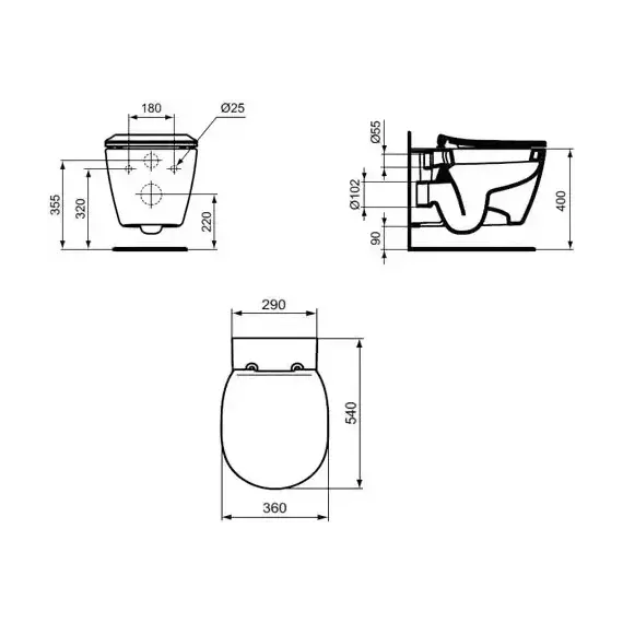 Инсталляция Ideal Standard с подвесным безободковым унитазом Tesi AquaBlade T386801 - 5 Инсталляция Ideal Standard с подвесным безободковым унитазом Tesi AquaBlade T386801 фото 5