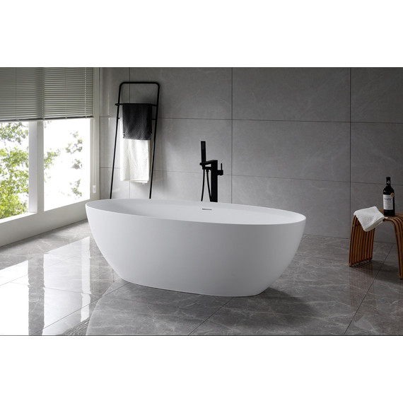 Ванна отдельностоящая Solid Surface Vincea 170x76 см VBT-4S01MW, белый матовый фото 