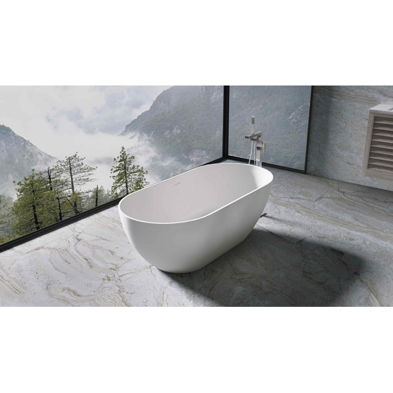 Ванна отдельностоящая Solid Surface Vincea 170x80 см VBT-4S04MW, белый матовый фото 3