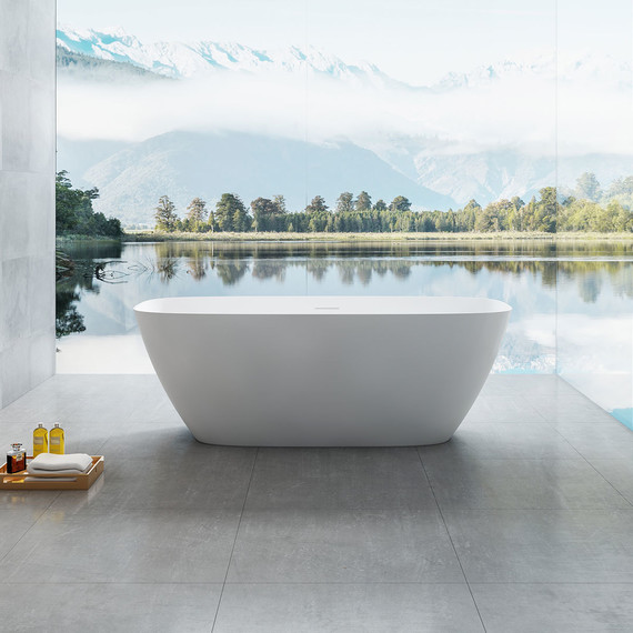 Ванна отдельностоящая Solid Surface Vincea 170x72 см VBT-6S02MW, белый матовый фото 