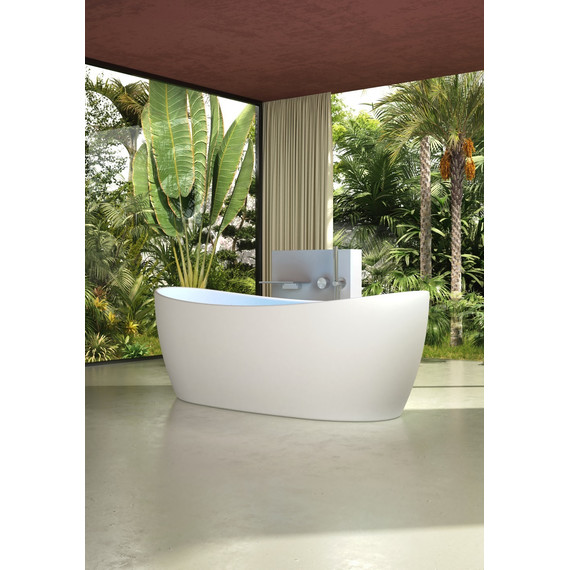 Ванна отдельностоящая Solid Surface Vincea 170x80 см VBT-6S03MW, белый матовый фото 