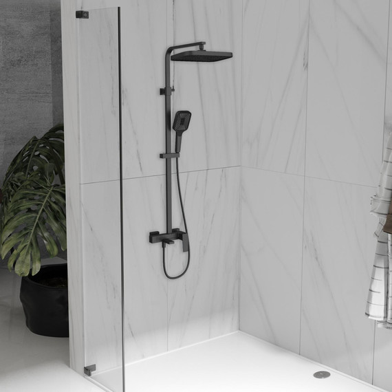 Душевая система для ванны Vincea Cube VSFS-4C12MB, чёрный фото 2