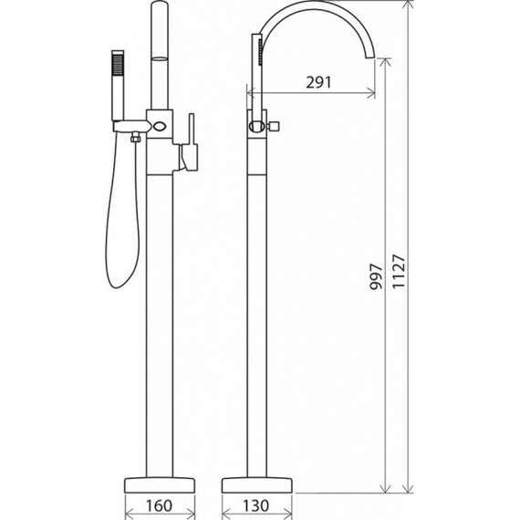 Смеситель для ванны Ravak Chrome FM 080.00 X070059 фото 7
