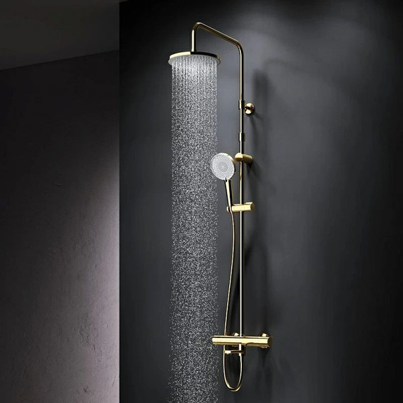 Душевая стойка с термостатом Am.Pm X-Joy F0785A599, золото, Цвет производителя: золото - 2 Душевая стойка с термостатом Am.Pm X-Joy F0785A599, золото, Цвет производителя: золото фото 2