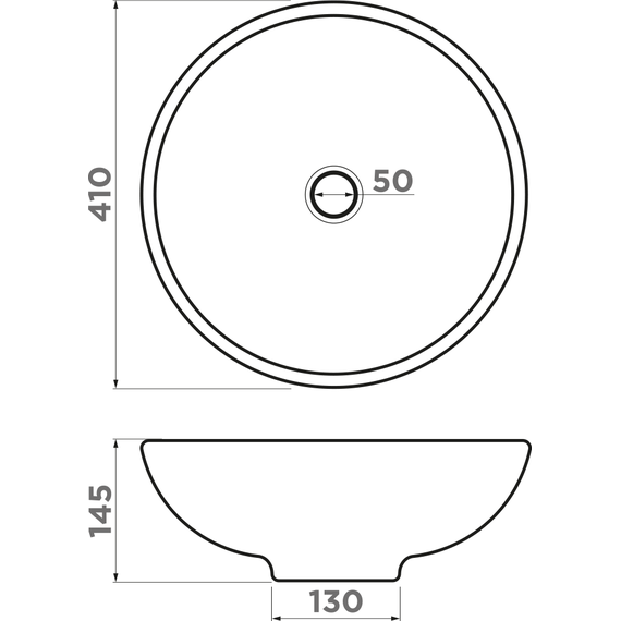 Раковина-чаша Omoikiri Hitomi-WH 41 см 4972078 фото 4