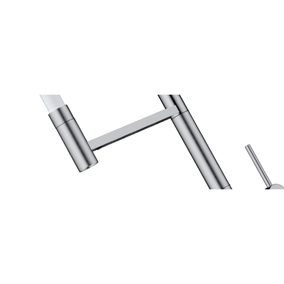 Смеситель для кухни Omoikiri Kanto-2 Plus-SB BN-WH 4994450, нержавеющая сталь/белый фото 2